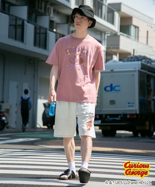 OUTDOOR PRODUCTS APPAREL（アウトドアプロダクツアパレル）の「【おさるのジョージ】 別注 ミニ裏毛 ショートパンツ（その他パンツ・メンズ・ダークグリーン/オフホワイト・MEDIUM/SMALL/LARGE/X-LARGE）」の19枚目の写真