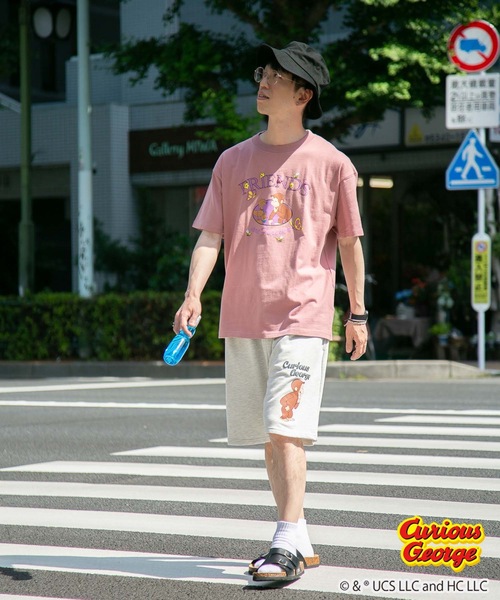 OUTDOOR PRODUCTS APPAREL（アウトドアプロダクツアパレル）の「【おさるのジョージ】 別注 ミニ裏毛 ショートパンツ（その他パンツ・メンズ・ダークグリーン/オフホワイト・MEDIUM/SMALL/LARGE/X-LARGE）」の17枚目の写真