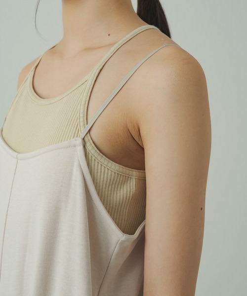 earthy UVカット・吸水速乾　キャミサロペット　オーバーオール　新品 earthy（アーシー）の「【UVカット・吸水速乾】キャミサロペット