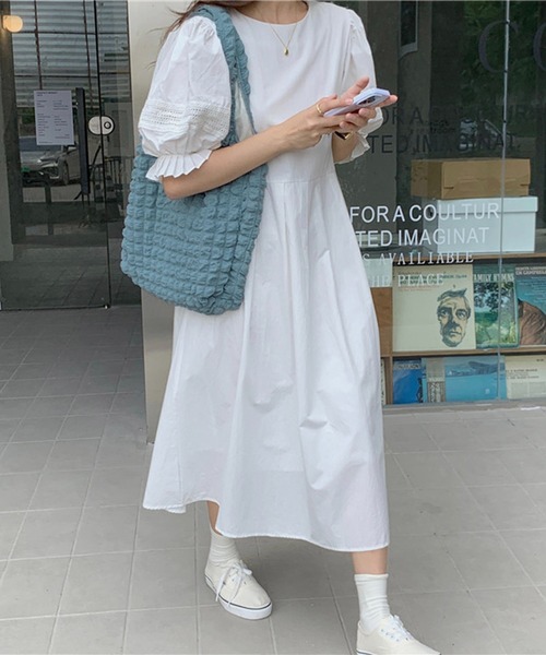 Chaco closet（チャコ クローゼット）の「ぽこぽこワッフルトートバッグ（トートバッグ・レディース・ブルー/ピンク/イエロー/ホワイト/ブラック・FREE）」の15枚目の写真