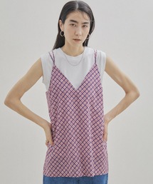 【LIBERTY】【セットアップ対応・洗える】リバティプリントバックスリットキャミソール