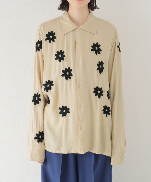 NOMA t.d.（ノーマティーディー）の「【NOMA t.d./ノーマティーディー】Floral Hand EmbroideryShirt：シャツ（シャツ/ブラウス・レディース・ベージュ・LARGE）」の19枚目の写真