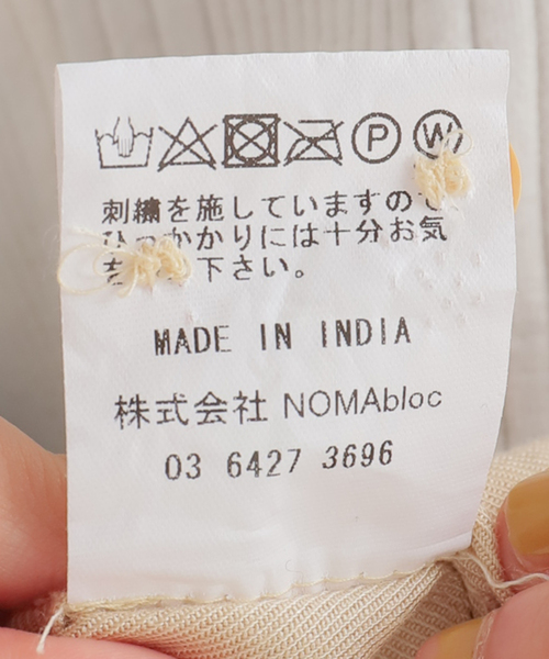 NOMA t.d.（ノーマティーディー）の「【NOMA t.d./ノーマティーディー】Floral Hand EmbroideryShirt：シャツ（シャツ/ブラウス・レディース・ベージュ・LARGE）」の9枚目の写真