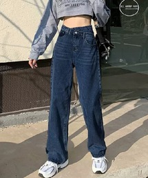 Silly（シリー）の「ハイウエストワイドデニム（デニムパンツ）」
