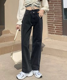 Silly（シリー）の「ハイウエストワイドデニム（デニムパンツ）」