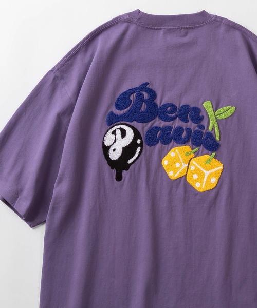 BEN DAVIS(ベンデイビス)の「【BEN DAVIS/ベンデイビス】ワンポイントロゴプリント&バックサガラ刺繍 チェリー ダイスデザイン ヘビーウェイト半袖Tシャツ/CHERRY DICE EMB TEE(Tシャツ/カットソー・レディース・チャコールグレー/ホワイト/ミント/ラベンダー・M/L/XL)」の2枚目の写真