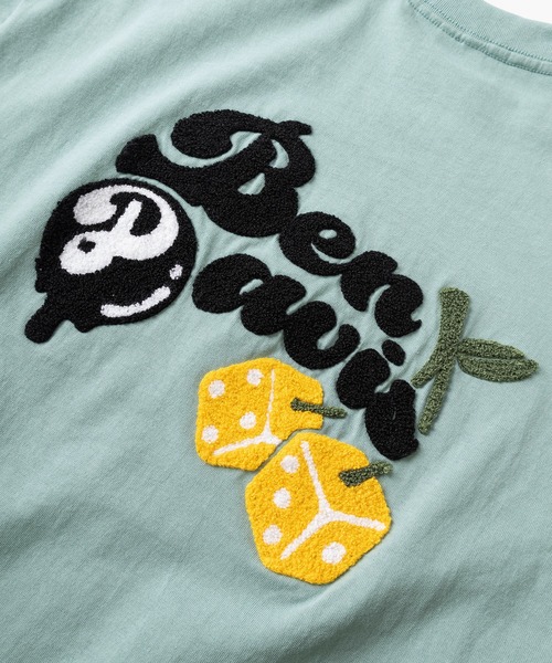 BEN DAVIS(ベンデイビス)の「【BEN DAVIS/ベンデイビス】ワンポイントロゴプリント&バックサガラ刺繍 チェリー ダイスデザイン ヘビーウェイト半袖Tシャツ/CHERRY DICE EMB TEE(Tシャツ/カットソー・レディース・チャコールグレー/ホワイト/ミント/ラベンダー・M/L/XL)」の9枚目の写真
