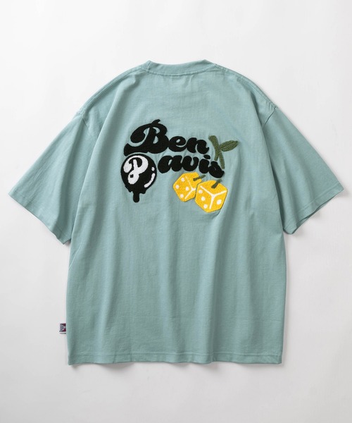 BEN DAVIS(ベンデイビス)の「【BEN DAVIS/ベンデイビス】ワンポイントロゴプリント&バックサガラ刺繍 チェリー ダイスデザイン ヘビーウェイト半袖Tシャツ/CHERRY DICE EMB TEE(Tシャツ/カットソー・レディース・チャコールグレー/ホワイト/ミント/ラベンダー・M/L/XL)」の15枚目の写真