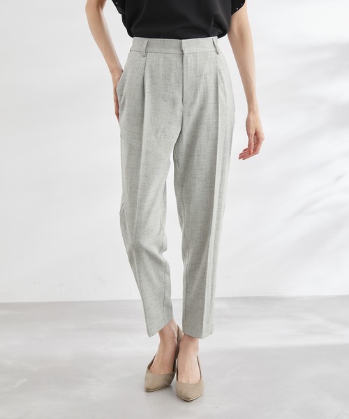 ROPE' PICNIC（ロペピクニック）の「セットアップ対応/UVカット・洗える/タックテーパードパンツ（その他パンツ・レディース・ライトグレー/ネイビー・36/38/40）」の2枚目の写真