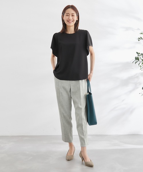 ROPE' PICNIC（ロペピクニック）の「セットアップ対応/UVカット・洗える/タックテーパードパンツ（その他パンツ・レディース・ライトグレー/ネイビー・36/38/40）」の20枚目の写真