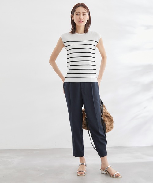 ROPE' PICNIC（ロペピクニック）の「セットアップ対応/UVカット・洗える/タックテーパードパンツ（その他パンツ・レディース・ライトグレー/ネイビー・36/38/40）」の6枚目の写真