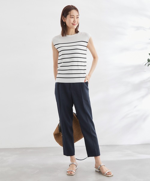 ROPE' PICNIC（ロペピクニック）の「セットアップ対応/UVカット・洗える/タックテーパードパンツ（その他パンツ・レディース・ライトグレー/ネイビー・36/38/40）」の18枚目の写真