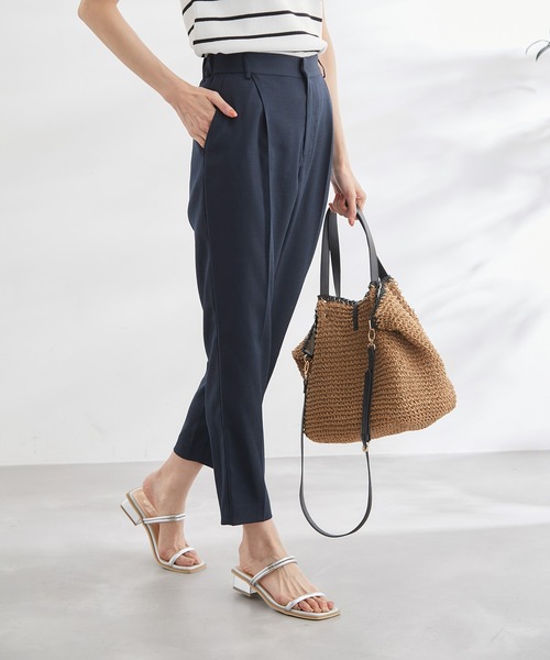 ROPE' PICNIC（ロペピクニック）の「セットアップ対応/UVカット・洗える/タックテーパードパンツ（その他パンツ・レディース・ライトグレー/ネイビー・36/38/40）」の13枚目の写真