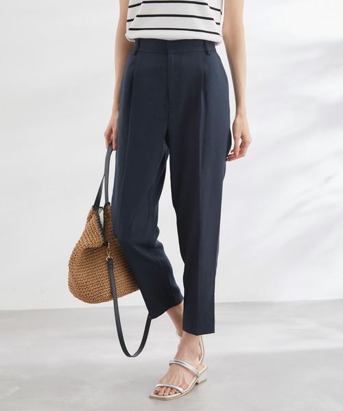 ROPE' PICNIC（ロペピクニック）の「セットアップ対応/UVカット・洗える/タックテーパードパンツ（その他パンツ・レディース・ライトグレー/ネイビー・36/38/40）」の21枚目の写真