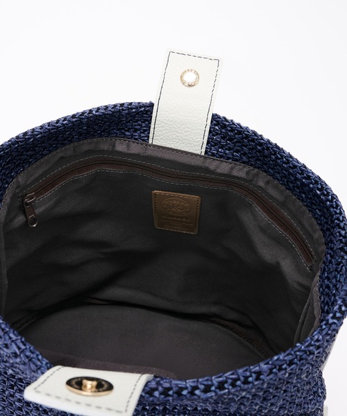 russet(ラシット)の「ラフィアバケットバッグ(CE-1087)(ショルダーバッグ・レディース・ネイビー/グレー/アイボリー・FREE)」の20枚目の写真