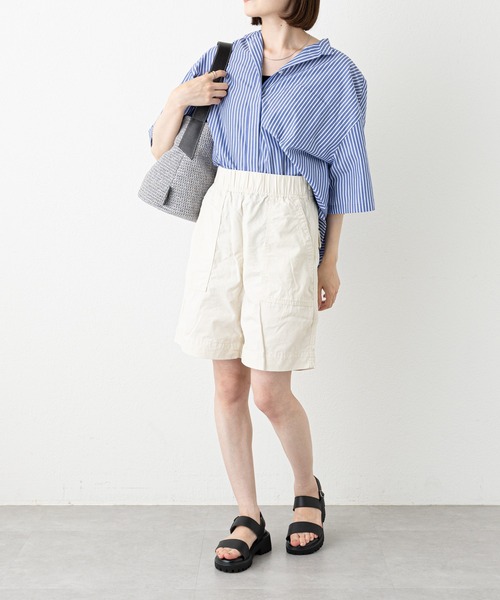 russet(ラシット)の「ラフィアバケットバッグ(CE-1087)(ショルダーバッグ・レディース・ネイビー/グレー/アイボリー・FREE)」の6枚目の写真