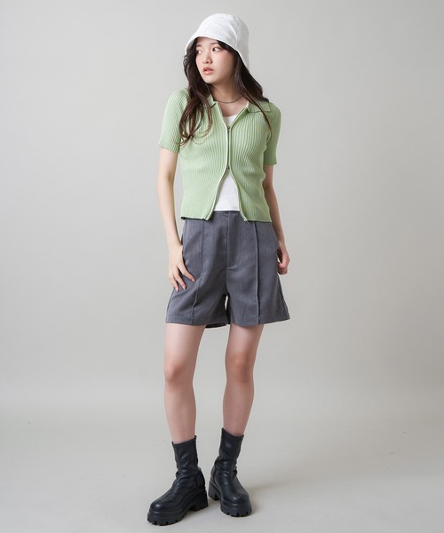 SPINNS(スピンズ)の「しわ加工 クローシュハット バケットハット(ハット・レディース・アイボリー/ブラック・ONESIZE)」の5枚目の写真