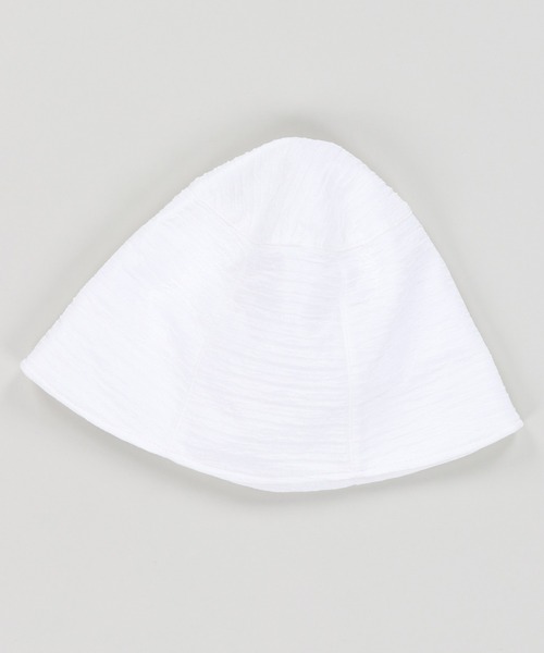 SPINNS(スピンズ)の「しわ加工 クローシュハット バケットハット(ハット・レディース・アイボリー/ブラック・ONESIZE)」の6枚目の写真