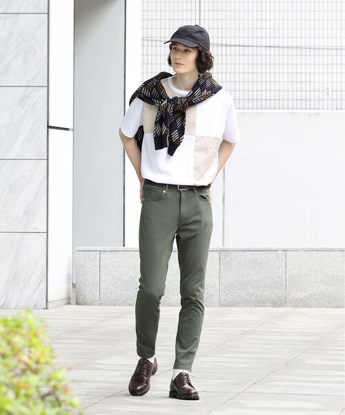 THE SHOP TK (ザ ショップ ティーケー )の「◆異素材スクエアパネルブロッキングTシャツ(Tシャツ/カットソー・メンズ・ブルー/ホワイト系/ブラック/ホワイト系その他5・02/03/04)」の20枚目の写真