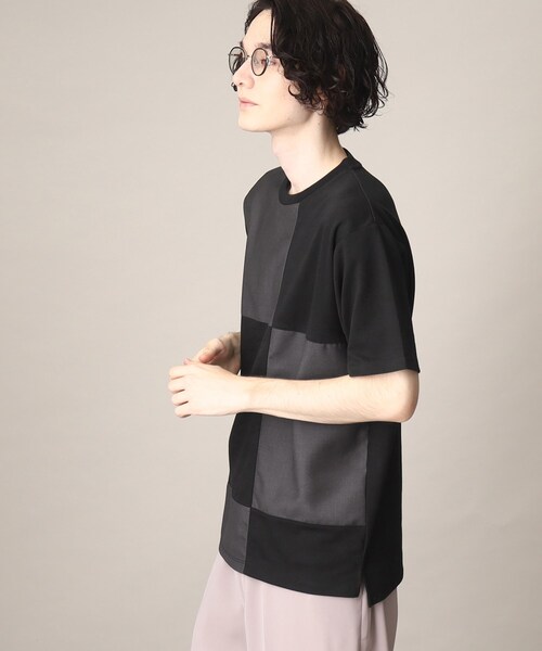 THE SHOP TK (ザ ショップ ティーケー )の「◆異素材スクエアパネルブロッキングTシャツ(Tシャツ/カットソー・メンズ・ブルー/ホワイト系/ブラック/ホワイト系その他5・02/03/04)」の17枚目の写真