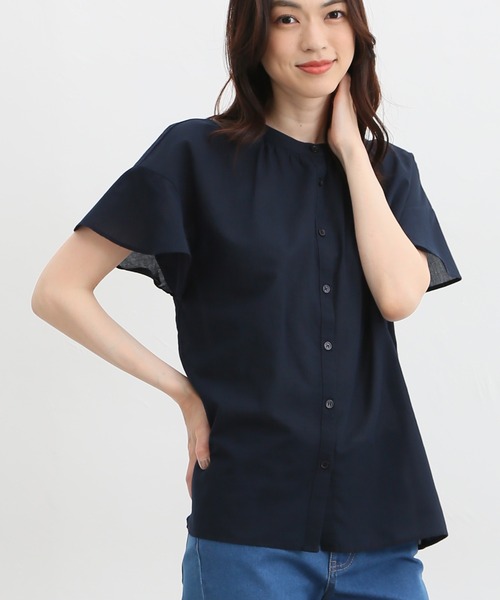 マオカラーブラウス