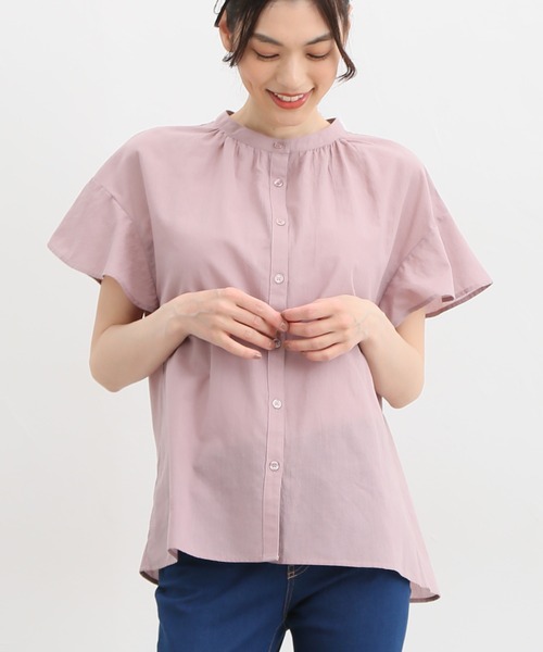 マオカラーブラウス