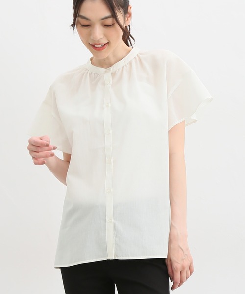 マオカラーブラウス