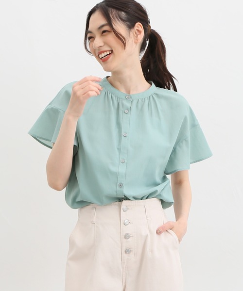 マオカラーブラウス