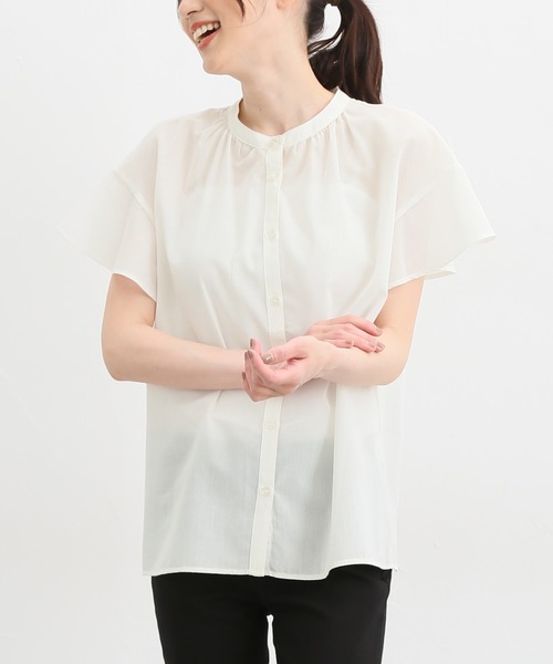 マオカラーブラウス