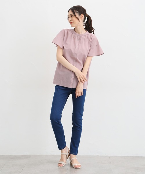 マオカラーブラウス