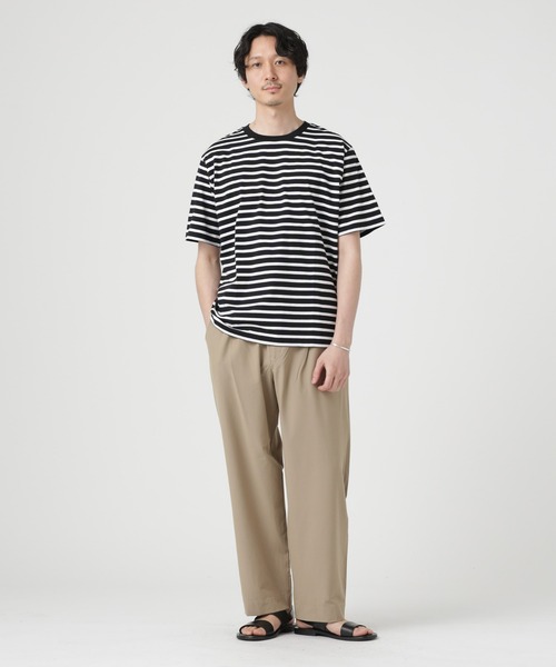 NANO universe（ナノユニバース）の「LB.04/レインボーボーダーTシャツ 半袖（Tシャツ/カットソー・メンズ・ブラック/ホワイト/ネイビー・XL/L/M）」の4枚目の写真