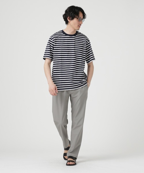 NANO universe（ナノユニバース）の「LB.04/レインボーボーダーTシャツ 半袖（Tシャツ/カットソー・メンズ・ブラック/ホワイト/ネイビー・XL/L/M）」の17枚目の写真