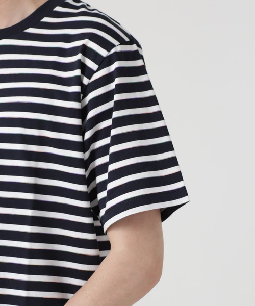 NANO universe（ナノユニバース）の「LB.04/レインボーボーダーTシャツ 半袖（Tシャツ/カットソー・メンズ・ブラック/ホワイト/ネイビー・XL/L/M）」の12枚目の写真