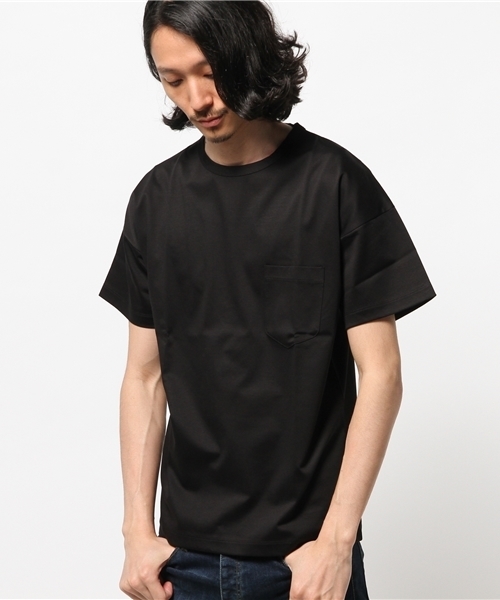 EYE. D WEARing（アイディウェアリング）の「EYE. D WEARingスーピマニットカルゼ ポケットTシャツ（Tシャツ/カットソー・メンズ・ホワイト/ブラック/チャコールグレー・MEDIUM/LARGE）」の3枚目の写真