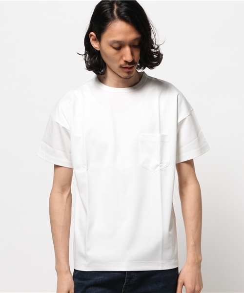 EYE. D WEARing（アイディウェアリング）の「EYE. D WEARingスーピマニットカルゼ ポケットTシャツ（Tシャツ/カットソー・メンズ・ホワイト/ブラック/チャコールグレー・MEDIUM/LARGE）」の6枚目の写真