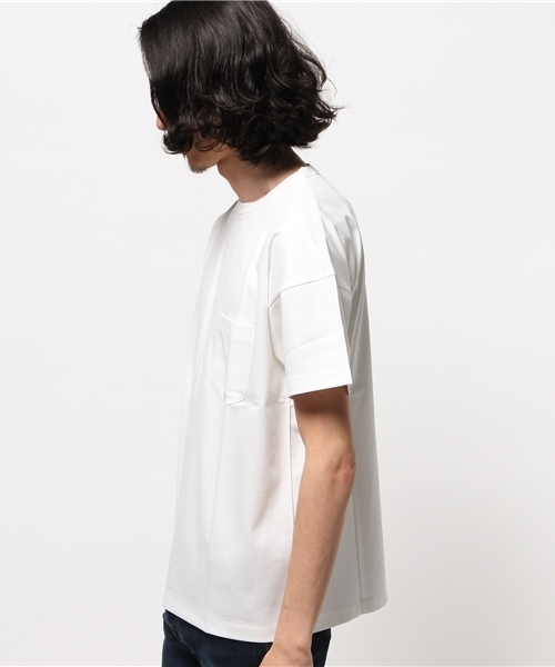 EYE. D WEARing（アイディウェアリング）の「EYE. D WEARingスーピマニットカルゼ ポケットTシャツ（Tシャツ/カットソー・メンズ・ホワイト/ブラック/チャコールグレー・MEDIUM/LARGE）」の7枚目の写真
