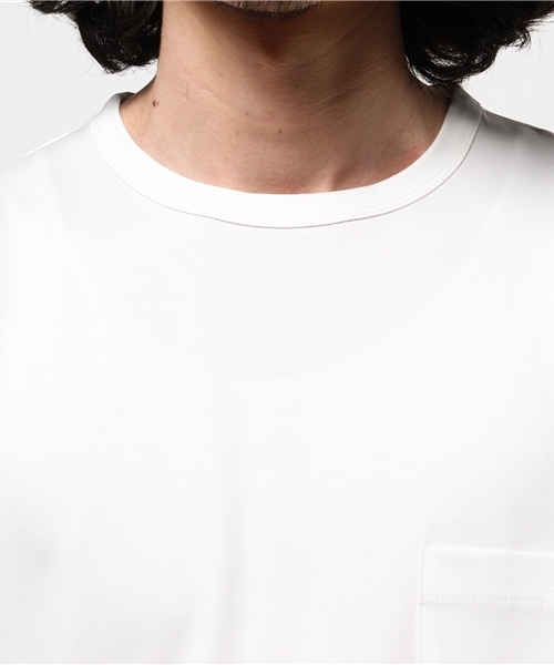 EYE. D WEARing（アイディウェアリング）の「EYE. D WEARingスーピマニットカルゼ ポケットTシャツ（Tシャツ/カットソー・メンズ・ホワイト/ブラック/チャコールグレー・MEDIUM/LARGE）」の9枚目の写真
