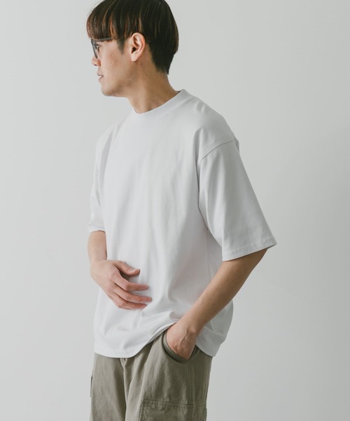 URBAN RESEARCH DOORS（アーバンリサーチドアーズ）の「モックネックショートスリーブタフTシャツ（Tシャツ/カットソー・メンズ・ネイビー/ベージュ/ホワイト・MEDIUM/LARGE）」の15枚目の写真