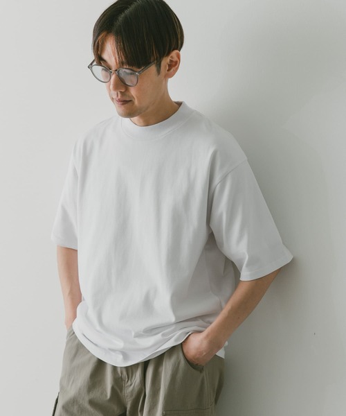 URBAN RESEARCH DOORS（アーバンリサーチドアーズ）の「モックネックショートスリーブタフTシャツ（Tシャツ/カットソー・メンズ・ネイビー/ベージュ/ホワイト・MEDIUM/LARGE）」の20枚目の写真
