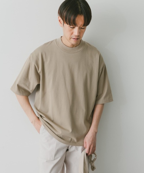 URBAN RESEARCH DOORS（アーバンリサーチドアーズ）の「モックネックショートスリーブタフTシャツ（Tシャツ/カットソー・メンズ・ネイビー/ベージュ/ホワイト・MEDIUM/LARGE）」の11枚目の写真