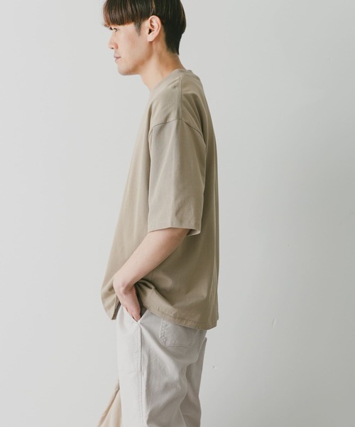 URBAN RESEARCH DOORS（アーバンリサーチドアーズ）の「モックネックショートスリーブタフTシャツ（Tシャツ/カットソー・メンズ・ネイビー/ベージュ/ホワイト・MEDIUM/LARGE）」の16枚目の写真