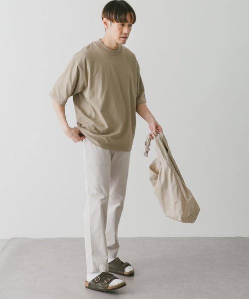 URBAN RESEARCH DOORS（アーバンリサーチドアーズ）の「モックネックショートスリーブタフTシャツ（Tシャツ/カットソー・メンズ・ネイビー/ベージュ/ホワイト・MEDIUM/LARGE）」の12枚目の写真