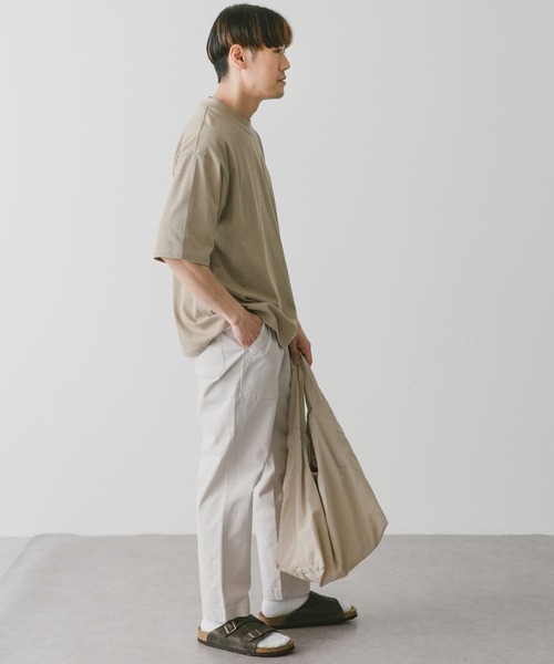 URBAN RESEARCH DOORS（アーバンリサーチドアーズ）の「モックネックショートスリーブタフTシャツ（Tシャツ/カットソー・メンズ・ネイビー/ベージュ/ホワイト・MEDIUM/LARGE）」の17枚目の写真