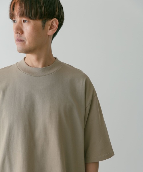 URBAN RESEARCH DOORS（アーバンリサーチドアーズ）の「モックネックショートスリーブタフTシャツ（Tシャツ/カットソー・メンズ・ネイビー/ベージュ/ホワイト・MEDIUM/LARGE）」の9枚目の写真