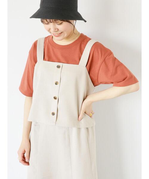 ehka sopo（エヘカソポ）の「ビスチェ(セットアップ可)（ベスト・レディース・ベージュ/ライトベージュ/ブラック・F）」の3枚目の写真