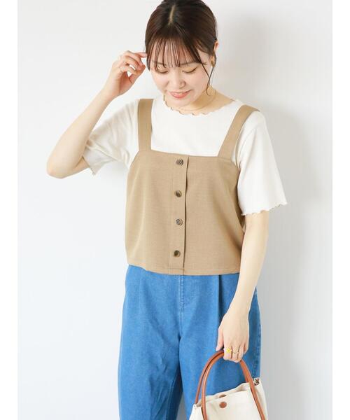 ehka sopo（エヘカソポ）の「ビスチェ(セットアップ可)（ベスト・レディース・ベージュ/ライトベージュ/ブラック・F）」の20枚目の写真