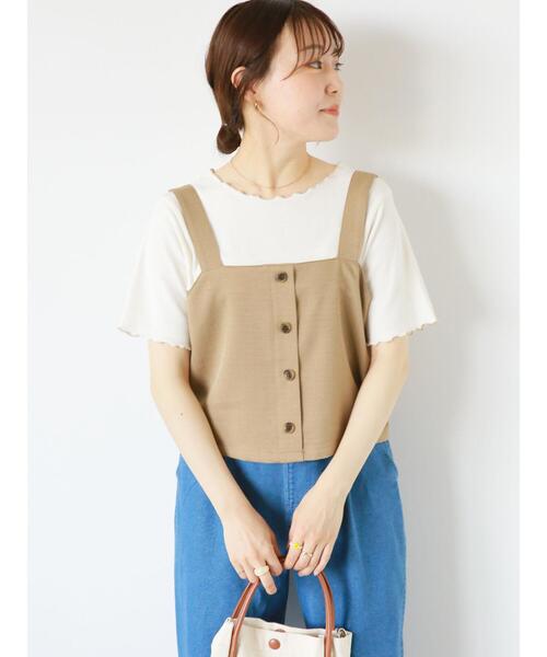 ehka sopo（エヘカソポ）の「ビスチェ(セットアップ可)（ベスト・レディース・ベージュ/ライトベージュ/ブラック・F）」の19枚目の写真