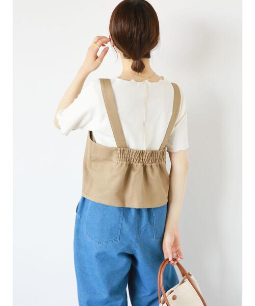 ehka sopo（エヘカソポ）の「ビスチェ(セットアップ可)（ベスト・レディース・ベージュ/ライトベージュ/ブラック・F）」の17枚目の写真