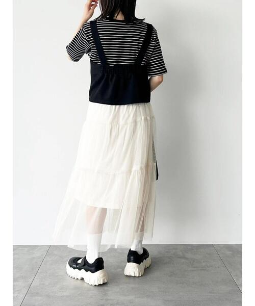 ehka sopo（エヘカソポ）の「ビスチェ(セットアップ可)（ベスト・レディース・ベージュ/ライトベージュ/ブラック・F）」の14枚目の写真