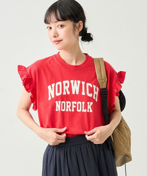 FREAK'S STORE（フリークスストア）の「フリルノースリーブロゴTシャツ